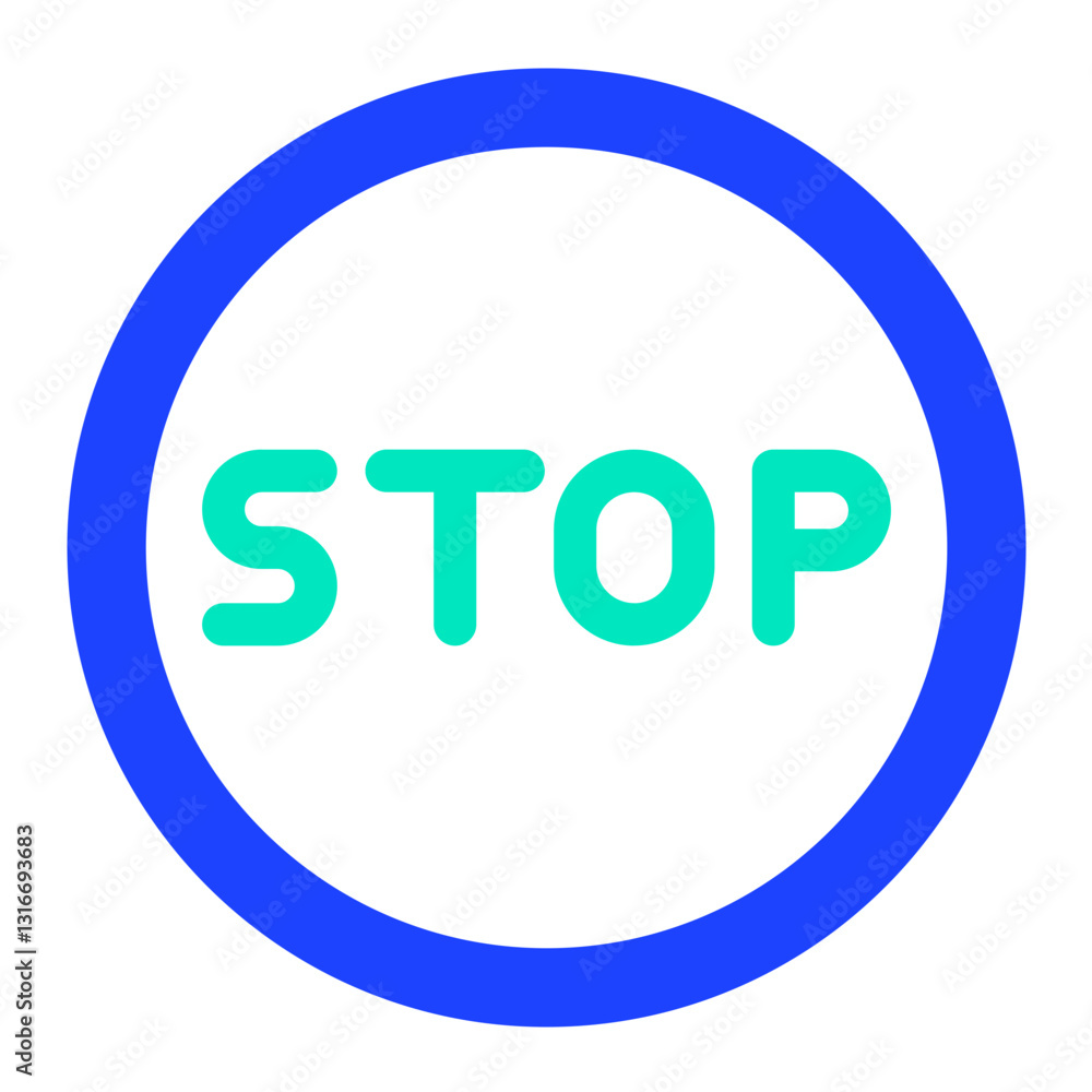 Stop Vector Icon Design Illustration Stop Vector Icon Design Illustration