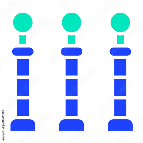 Bollards Vector Icon Design Illustration