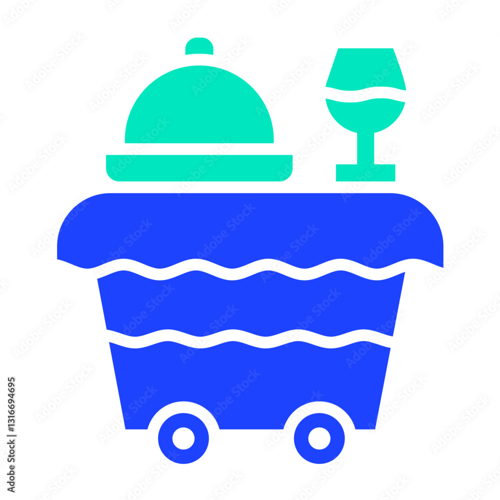Food trolley Vector Icon Design Illustration Food trolley Vector Icon Design Illustration