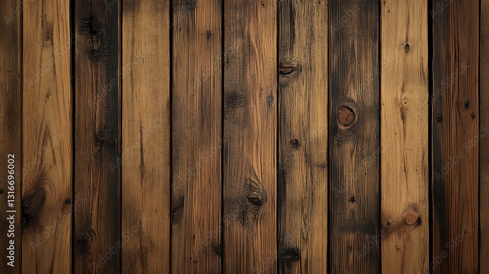 Naklejka premium Wooden plank texture in warm brown