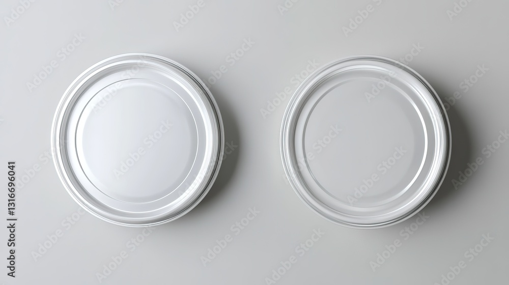 White Lid Mockup: Front and Back Side, Top View 3D Rendering. Empty Metal Soda Cap Design for Custom Branding and Packaging. White Lid Mockup: Front and Back Side, Top View 3D Rendering. Empty Metal Soda Cap Design for Custom Branding and Packaging.