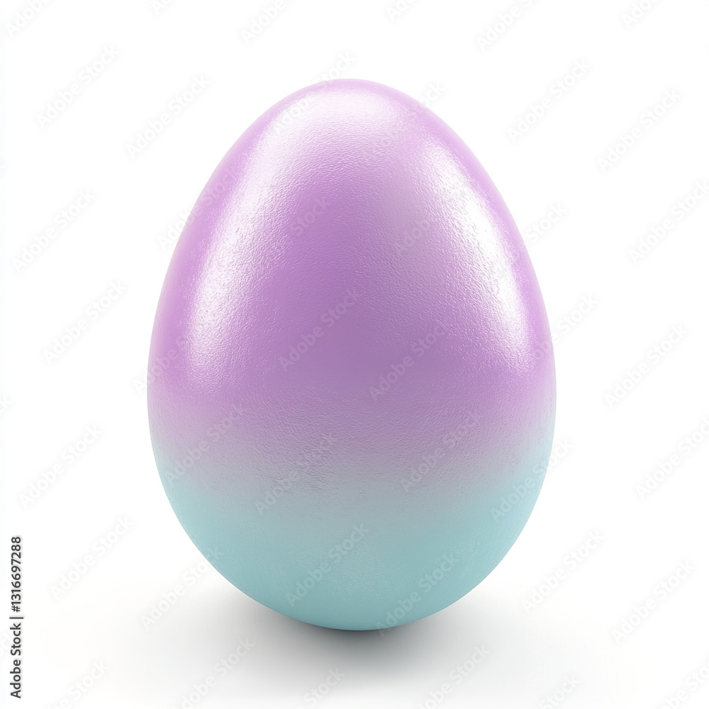 Pastel Easter egg with smooth gradient on white background Pastel Easter egg with smooth gradient on white background