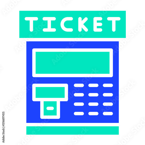 Ticket machine Vector Icon Design Illustration