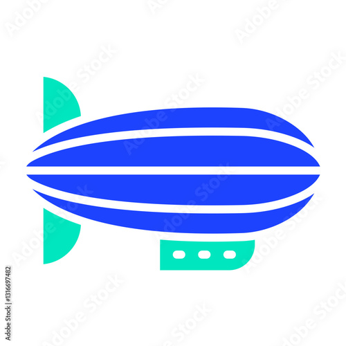 Blimp Vector Icon Design Illustration