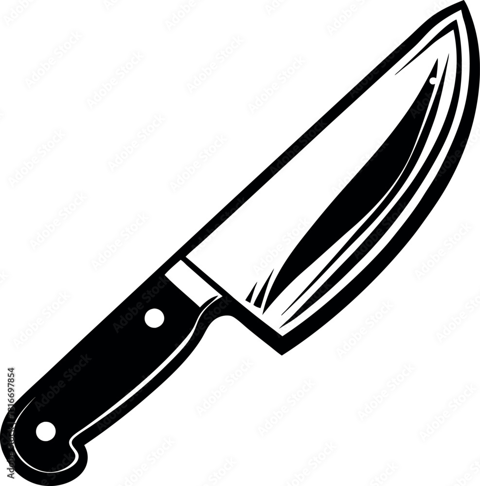 Obraz premium knife vector silhouette line art 