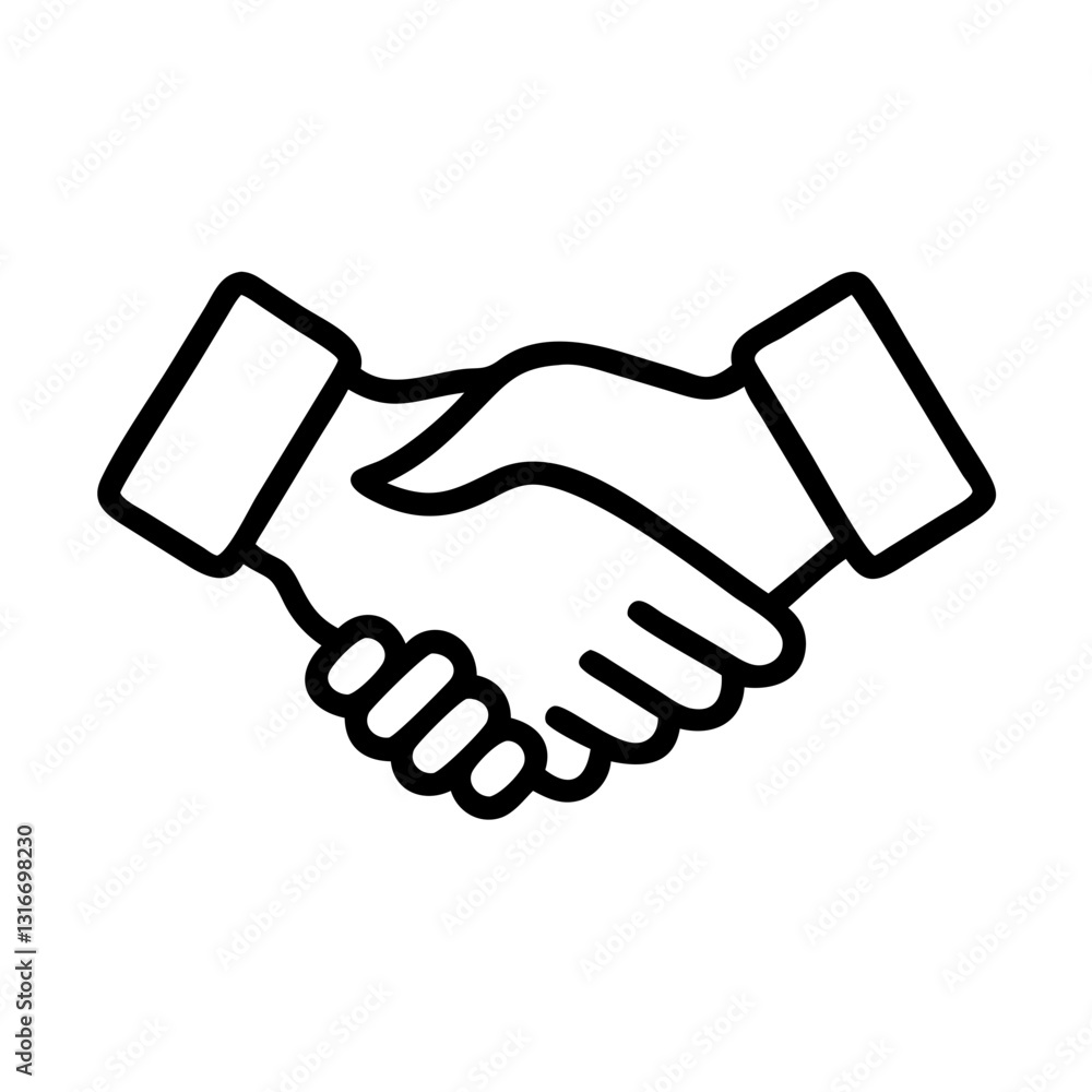 Two hands shaking in agreement on clear background Two hands shaking in agreement on clear background