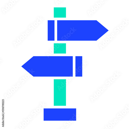 Road sign Vector Icon Design Illustration