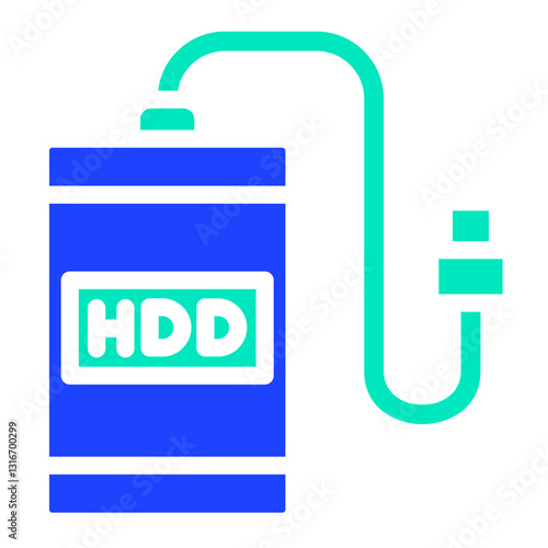 External hard drive Vector Icon Design Illustration