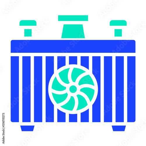 Car radiator Vector Icon Design Illustration