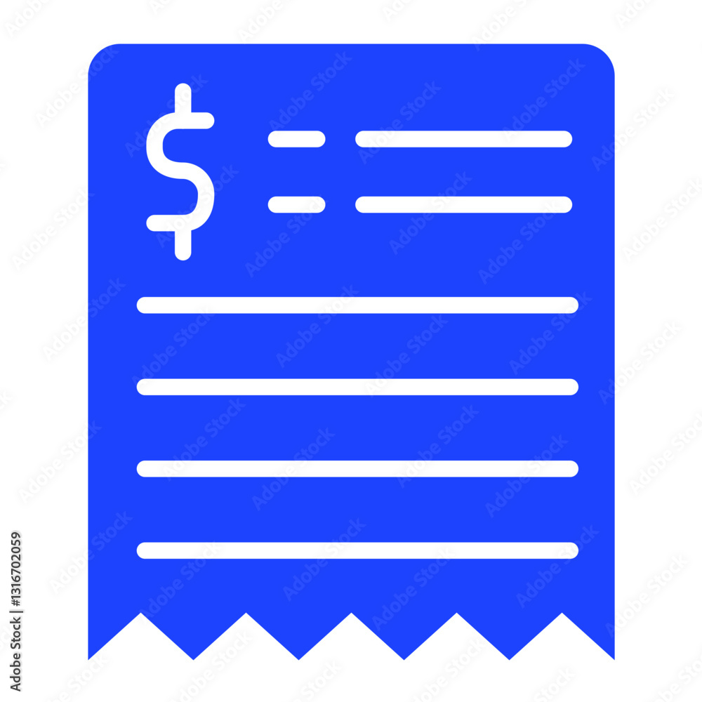 Receipt Vector Icon Design Illustration Receipt Vector Icon Design Illustration