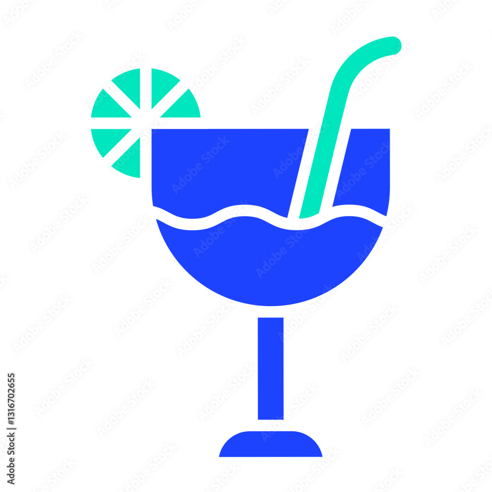 Cocktail Vector Icon Design Illustration Cocktail Vector Icon Design Illustration