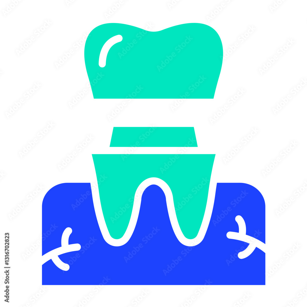 Fototapeta premium Dental Crown Vector Icon Design Illustration