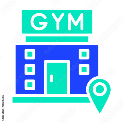 Gym Location Vector Icon Design Illustration