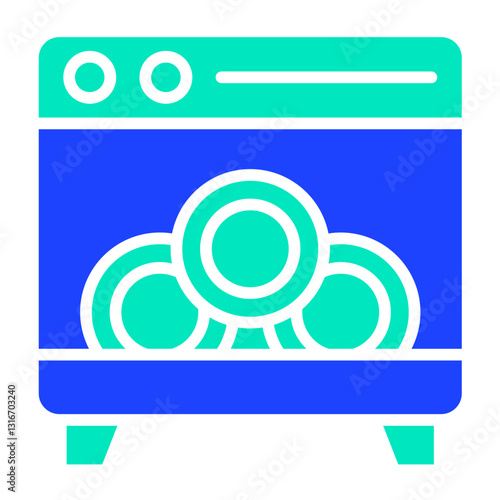 Dishwasher Vector Icon Design Illustration