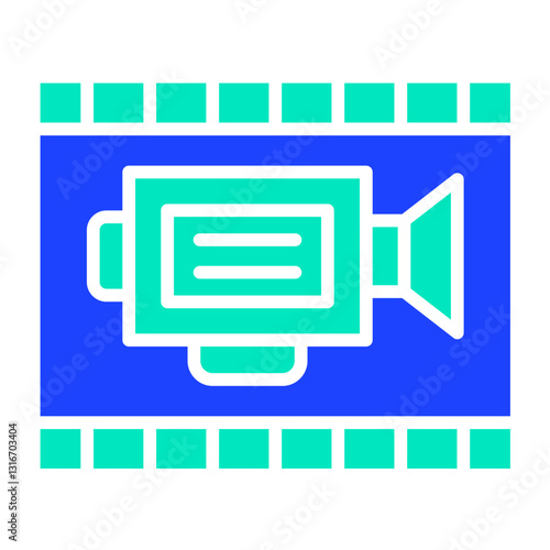 Film Reel Vector Icon Design Illustration