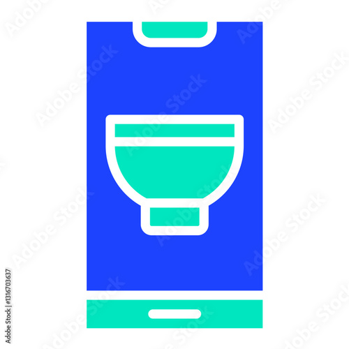 Mobile Recipe Vector Icon Design Illustration