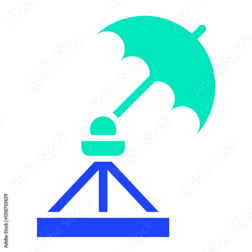 Umbrella light Vector Icon Design Illustration
