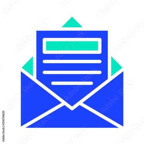 Open Email Vector Icon Design Illustration