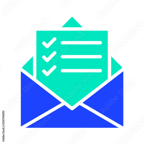 Mail List Vector Icon Design Illustration