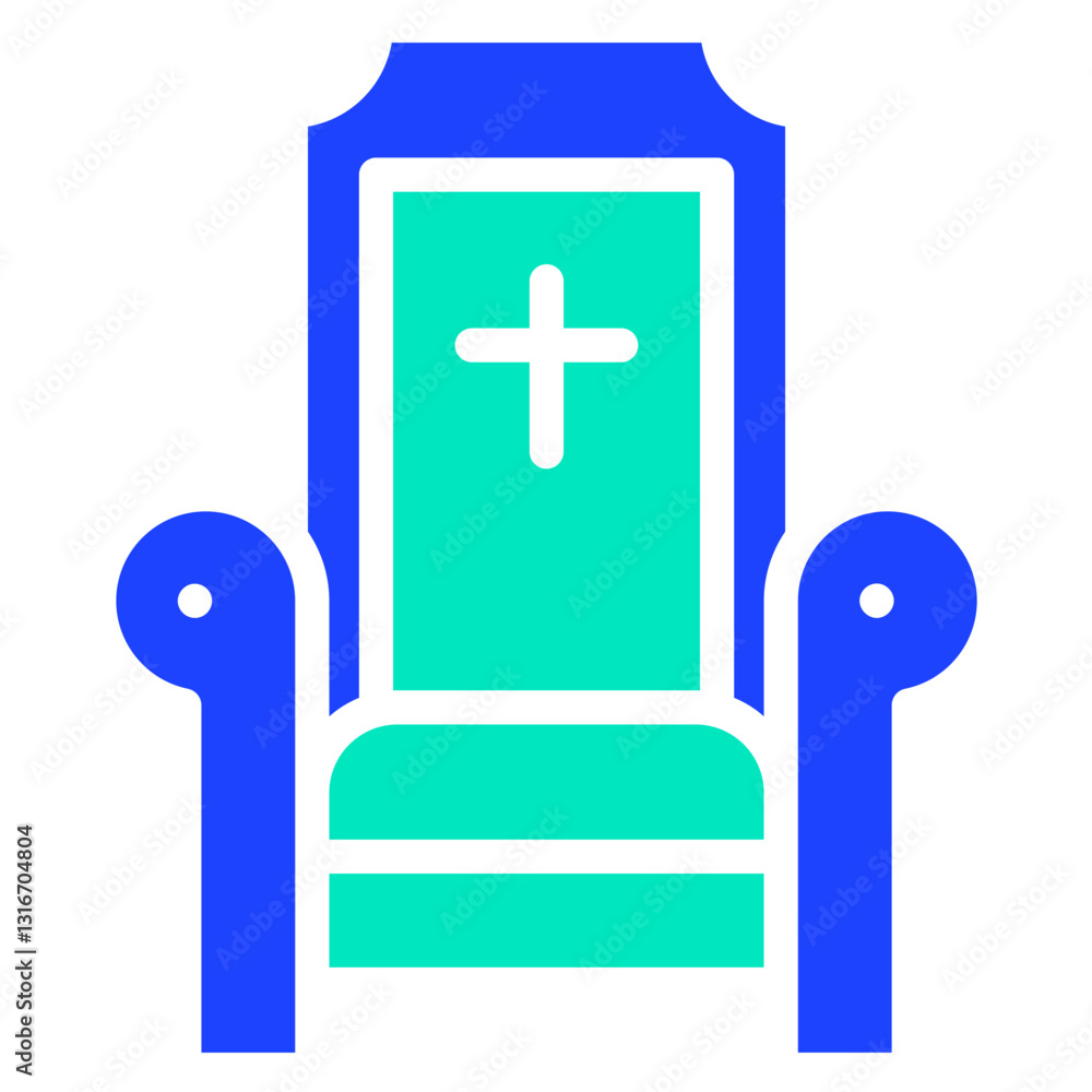 Fototapeta premium Throne Vector Icon Design Illustration