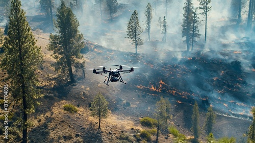 Managing Autonomous Drones for Wildfire Containment and Control