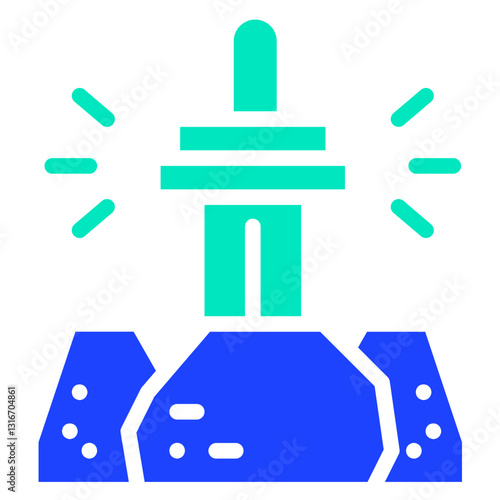 Excalibur Vector Icon Design Illustration