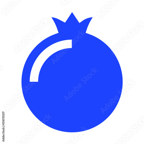 Pomegranate Vector Icon Design Illustration