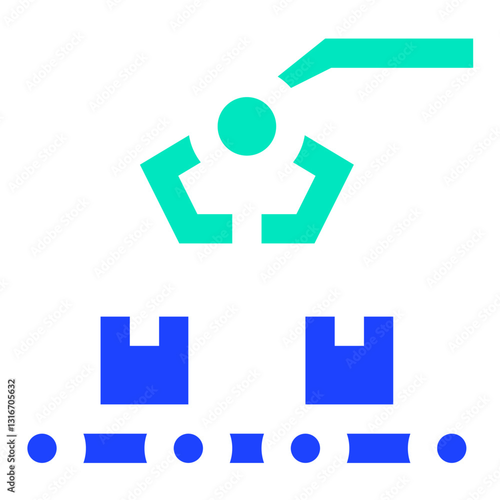 Conveyor Belt Vector Icon Design Illustration Conveyor Belt Vector Icon Design Illustration