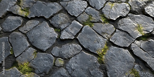 Mossy stone path texture