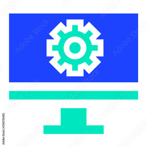 Computer Settings Vector Icon Design Illustration
