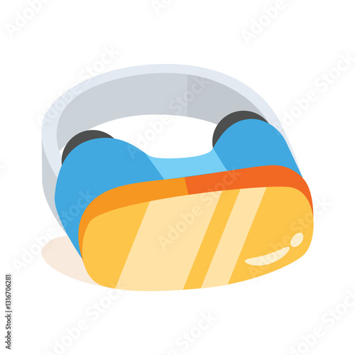 A customizable 3d style icon depicting vr glasses