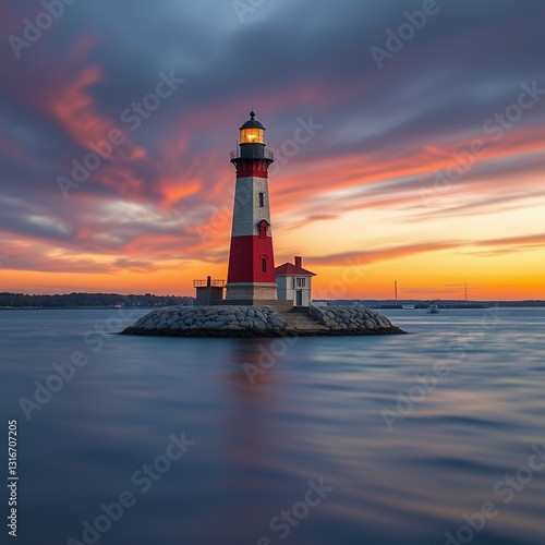 Wallpaper Mural Presque Isle Lighthouse, Erie, Pennsylvania - Coastal Landmark Torontodigital.ca