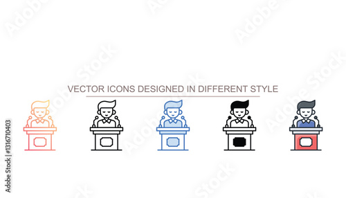 Politics icon design with white background stock illustration
