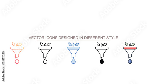 Biofilter icon design with white background stock illustration