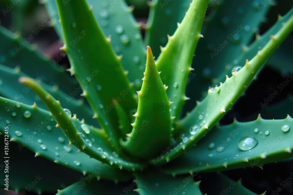 Aloe vera plant with tiny droplets of water on its leaves, vegetation, blue, droplet Aloe vera plant with tiny droplets of water on its leaves, vegetation, blue, droplet