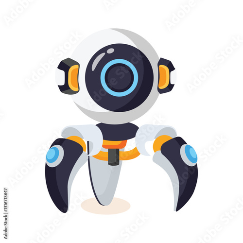 Robotic device icon amazingly designed in 3d style