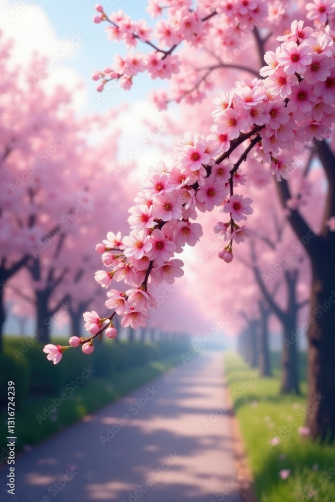 Higan cherry blossoms sway gently in the breeze, higan, gentle breeze Higan cherry blossoms sway gently in the breeze, higan, gentle breeze