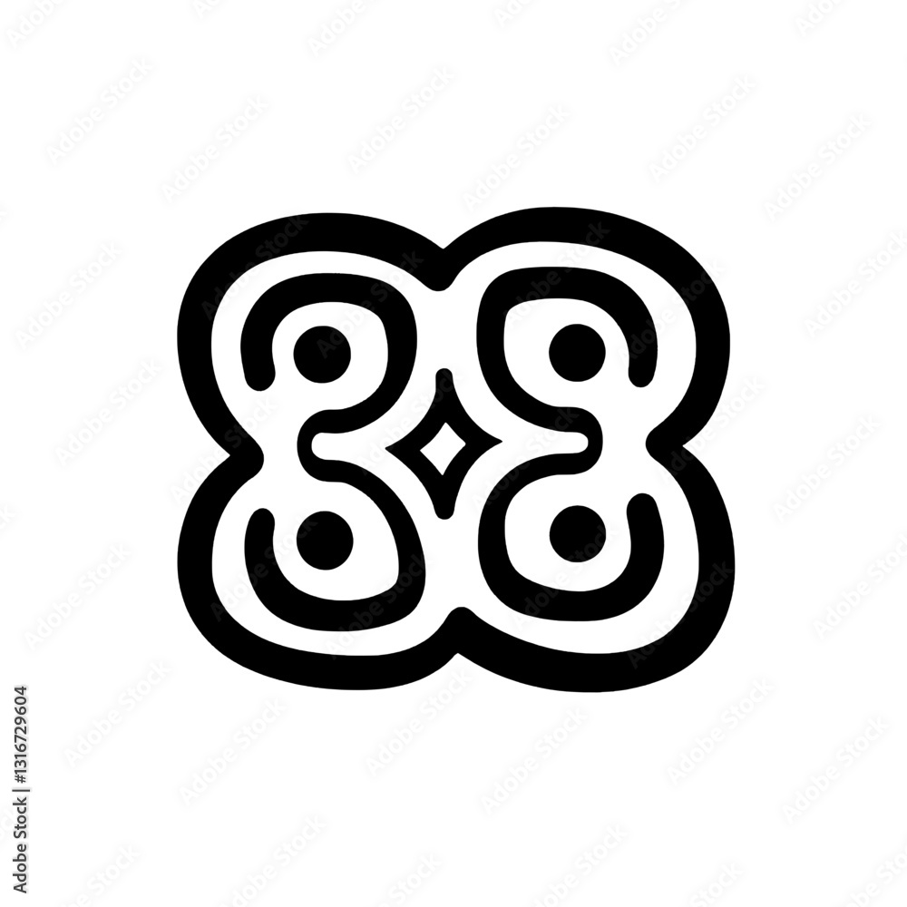 Intricate black and white vector design showcasing organic patterns and symmetry for modern digital art Intricate black and white vector design showcasing organic patterns and symmetry for modern digital art