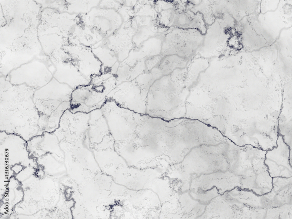 Obraz premium A clean white marble surface with fine gray veins.