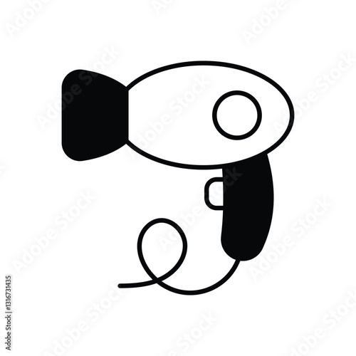 Hair dryer stock illustration