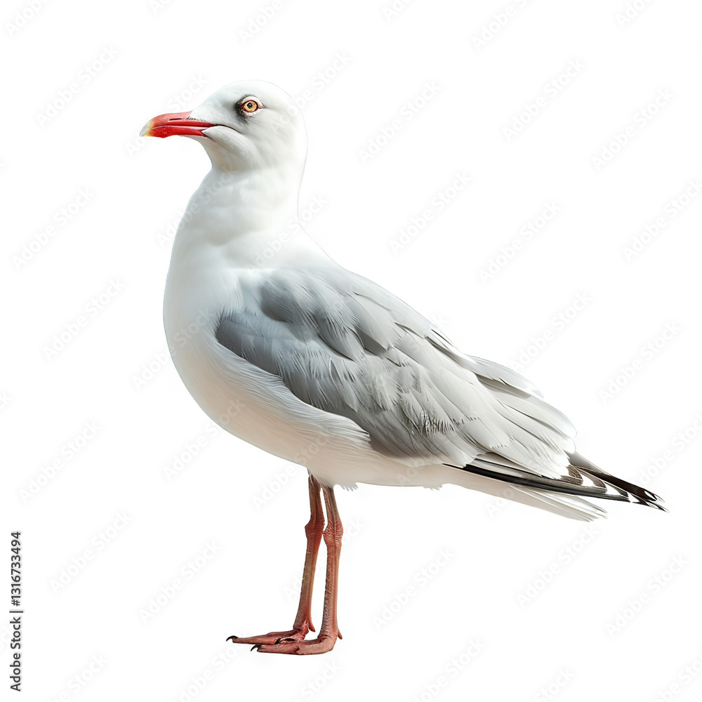 Fototapeta premium Majestic Seagull Portrait: A Stunning Avian Image