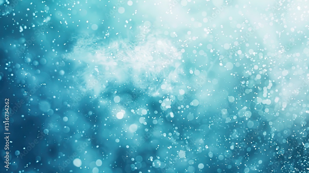 Obraz premium Ethereal Aqua Dreamscape, A Symphony of Light and Fluidity in Abstract Motion