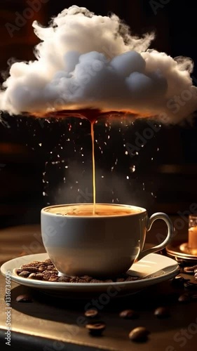 cup of coffee with smoke