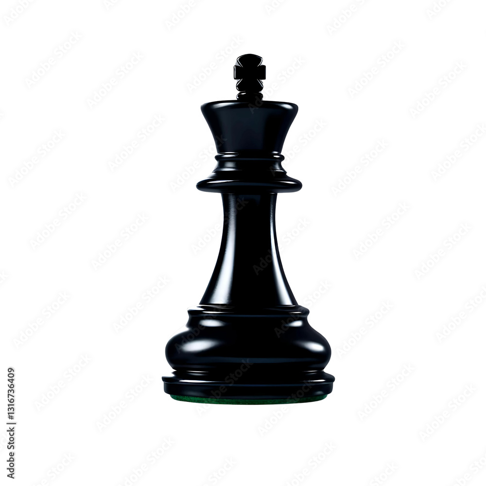 Black chess strategy with queen and king pieces isolated, a powerful antique game object Black chess strategy with queen and king pieces isolated, a powerful antique game object