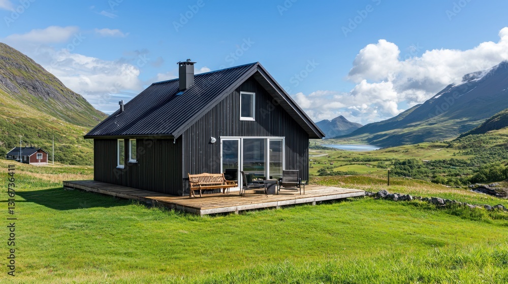 Modern Black Cabin with Stunning Mountain Views Modern Black Cabin with Stunning Mountain Views