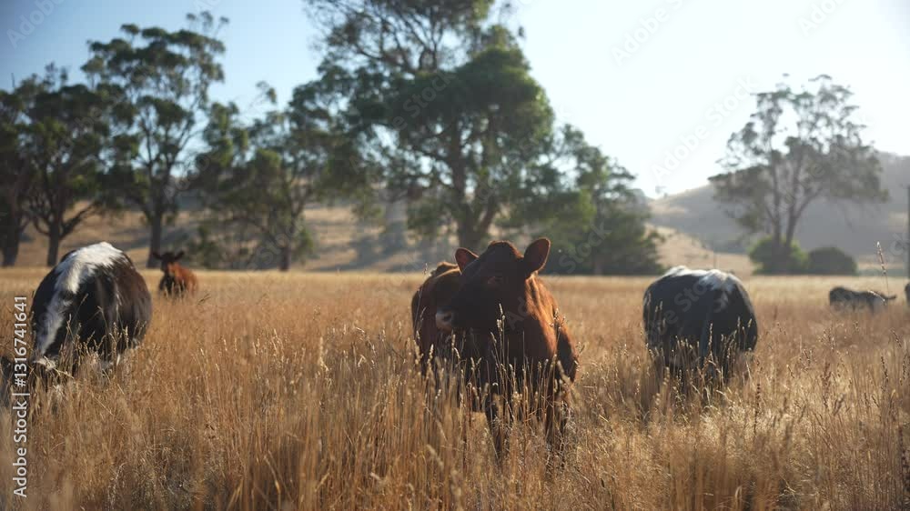 cows and cattle grazing in tasmania Australia cows and cattle grazing in tasmania Australia