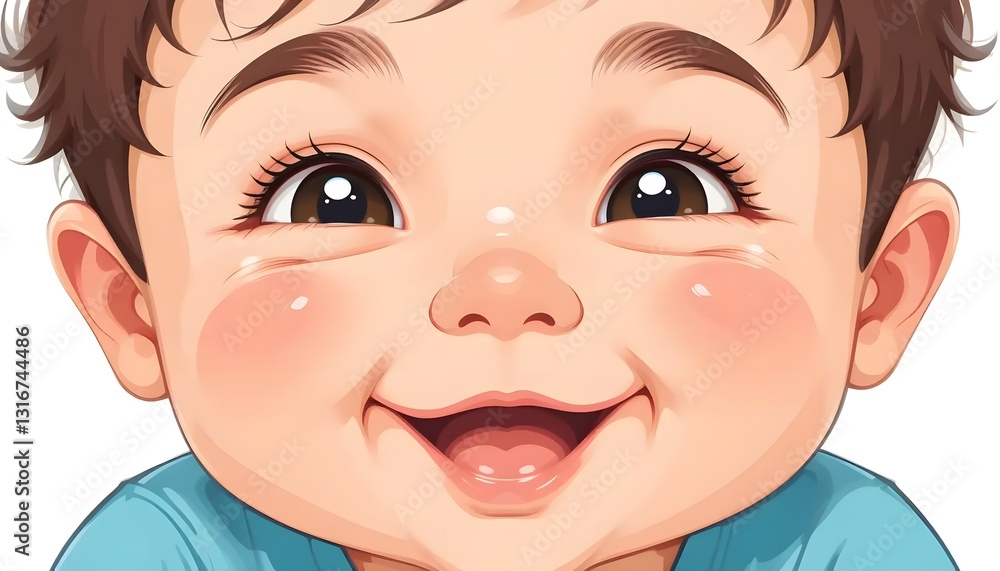 ia generated. portrait of a little boy with funny face ia generated. portrait of a little boy with funny face