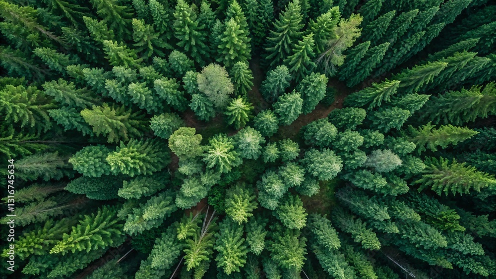 A breathtaking aerial perspective of a lush evergreen forest, showcasing the vibrant green canopy and intricate patterns of natures design. A breathtaking aerial perspective of a lush evergreen forest, showcasing the vibrant green canopy and intricate patterns of natures design.
