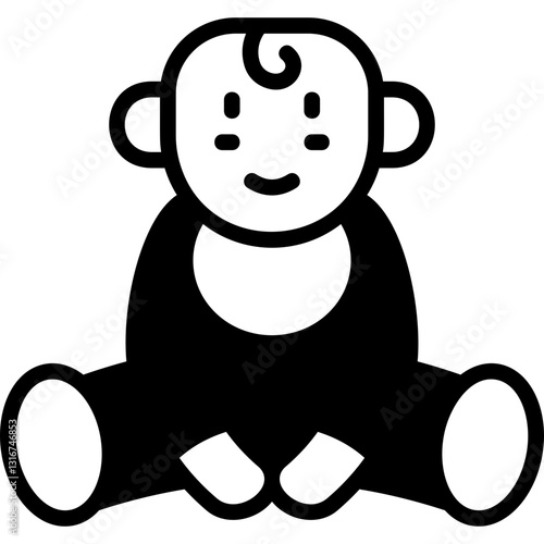 Baby glyph icon