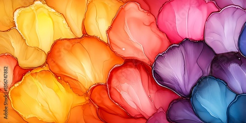 Wallpaper Mural Colorful abstract art, fluid paint, vibrant hues Torontodigital.ca